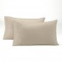 Funda almohada doble pespunte color topo pack de dos fundas