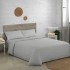 Funda nórdica 300 hilos color perla escena de cama
