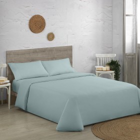 Funda nórdica 300 hilos color hielo escena de cama